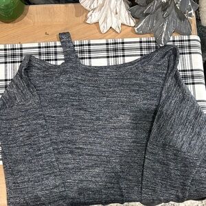 NWT Gray Off-Shoulder Sweater
